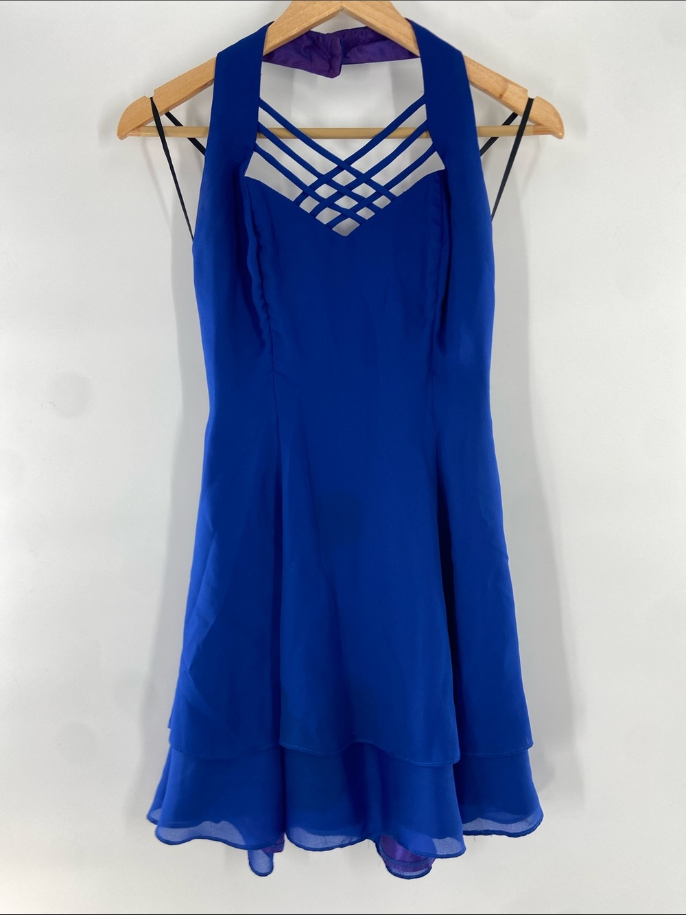L.A. GLO Blue Mini Dress Size 00 Gently Used